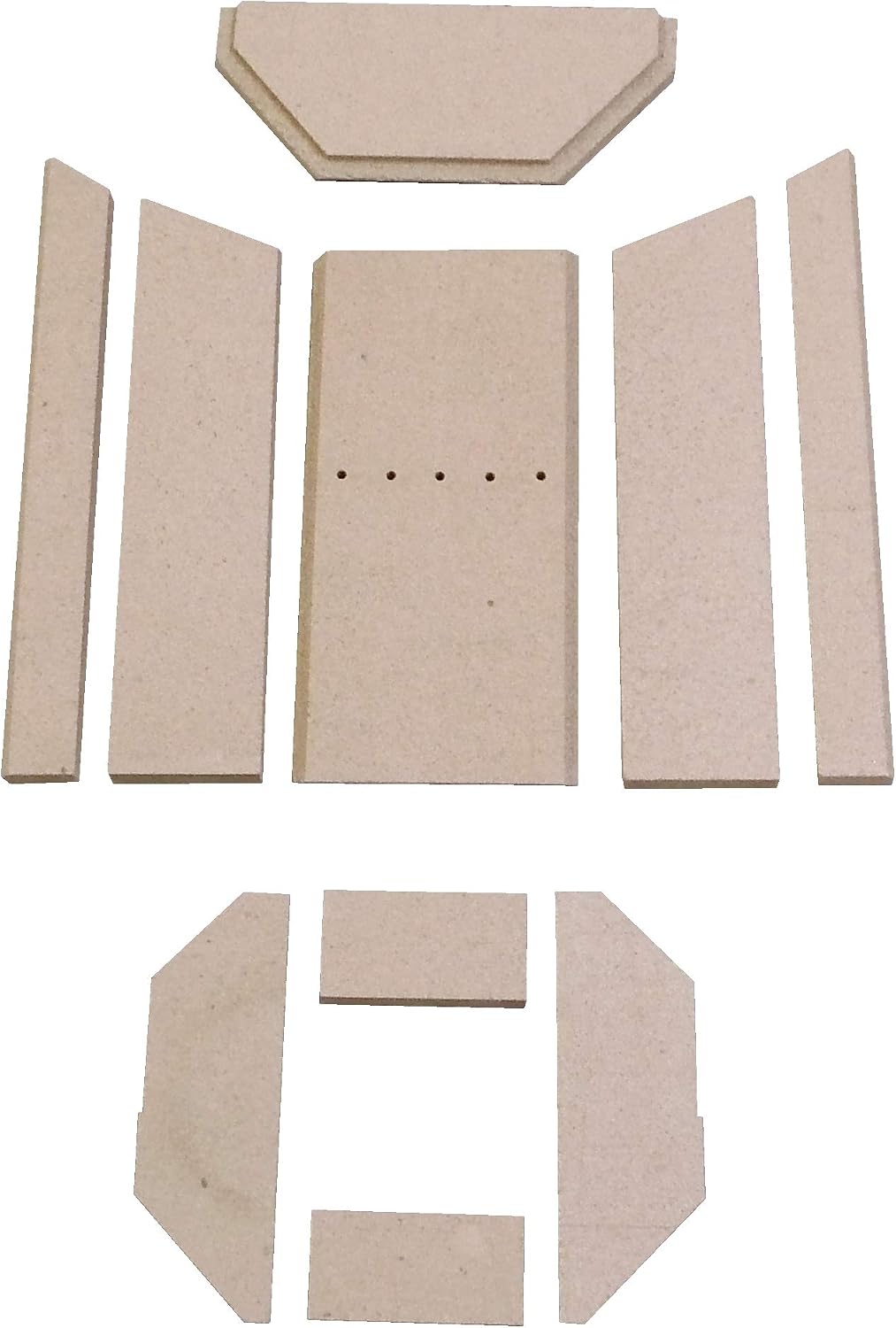 kaminXpert, Kaminofen, Grau/Beige, Feuerraumauskleidung A für Justus P50-5 Kaminöfen