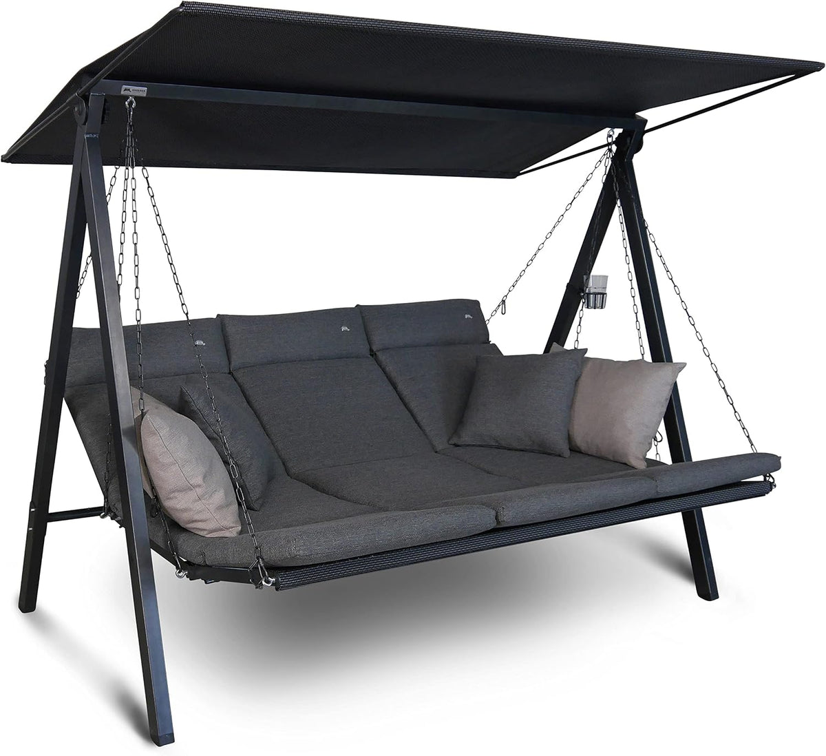 ANGERER, Bett, Grau, Hollywoodschaukel Lounge - Gartenschaukel Made in Germany -, Liegen und Entspannen - inklusive -Funktion - einfache