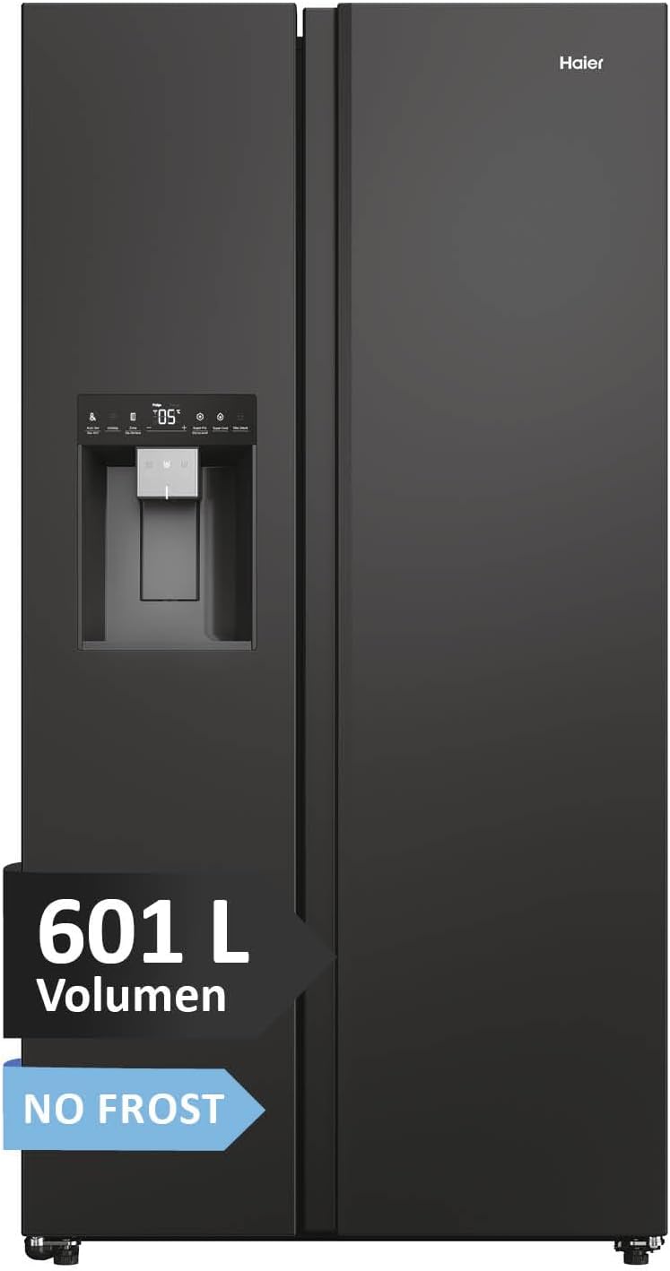 Haier, Kühl-Gefrierkombination, Grau, Side-by-Side HSW79F18DIPT