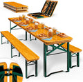 CASARIA, Essgruppe, 220 cm, Orange/Weiss, Bierzeltgarnitur