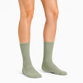 Socken Größe 39-42 aus Textil in Salbeigrün gerippt für Alltag