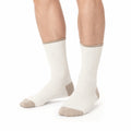 Socken Größe 35-38 aus Textil in Cremebeige gerippt für Alltag