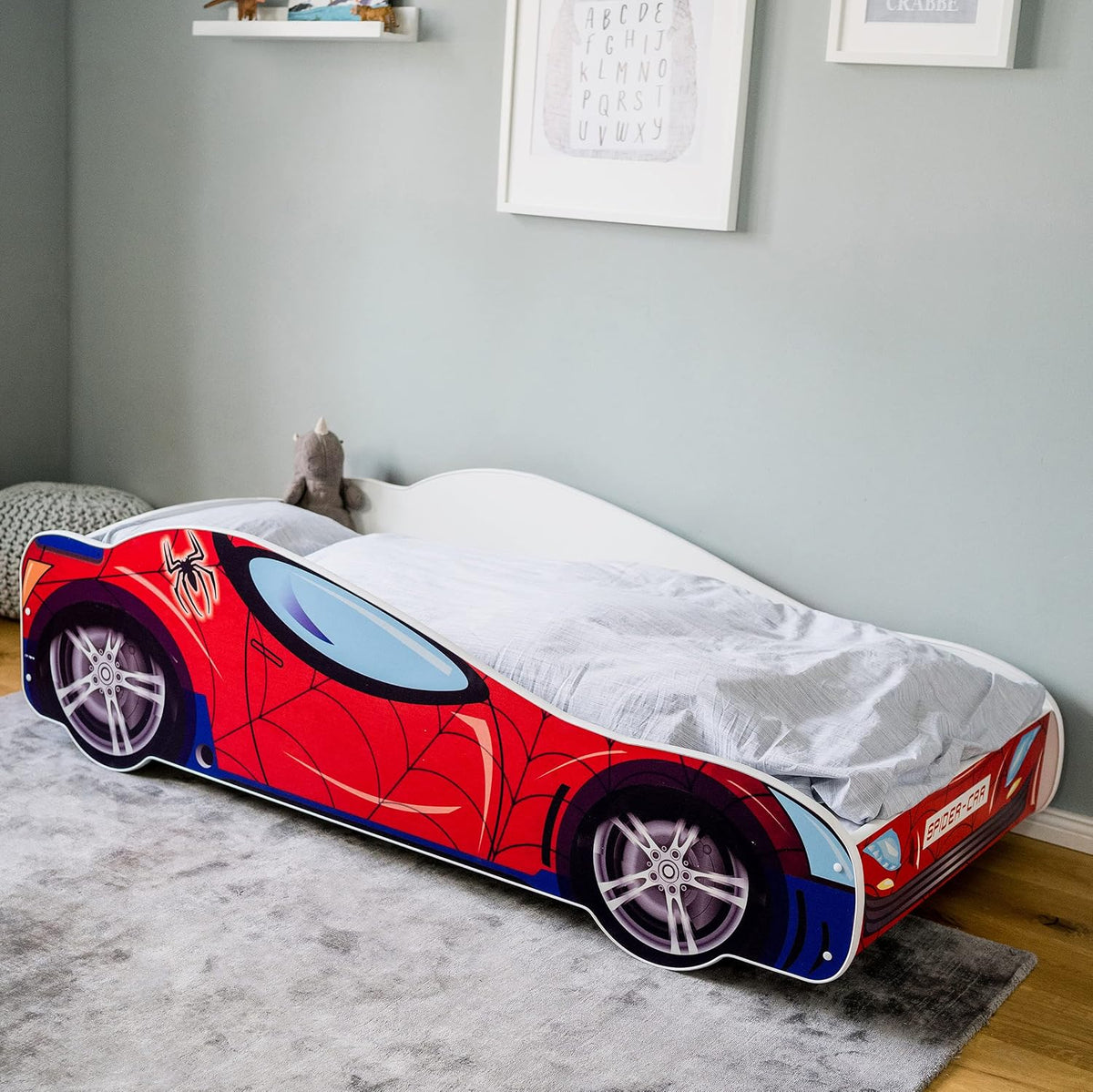 Kids Collective, Bett, Grau, Auto Kinder Jugend 70x140
