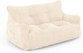 Pamapic, Sitzsäcke, Beige, Sitzsack, Sitzsack Erwachsene mit Füllung, Doppeltes Lounge Sessel mit Tragbarem Griff