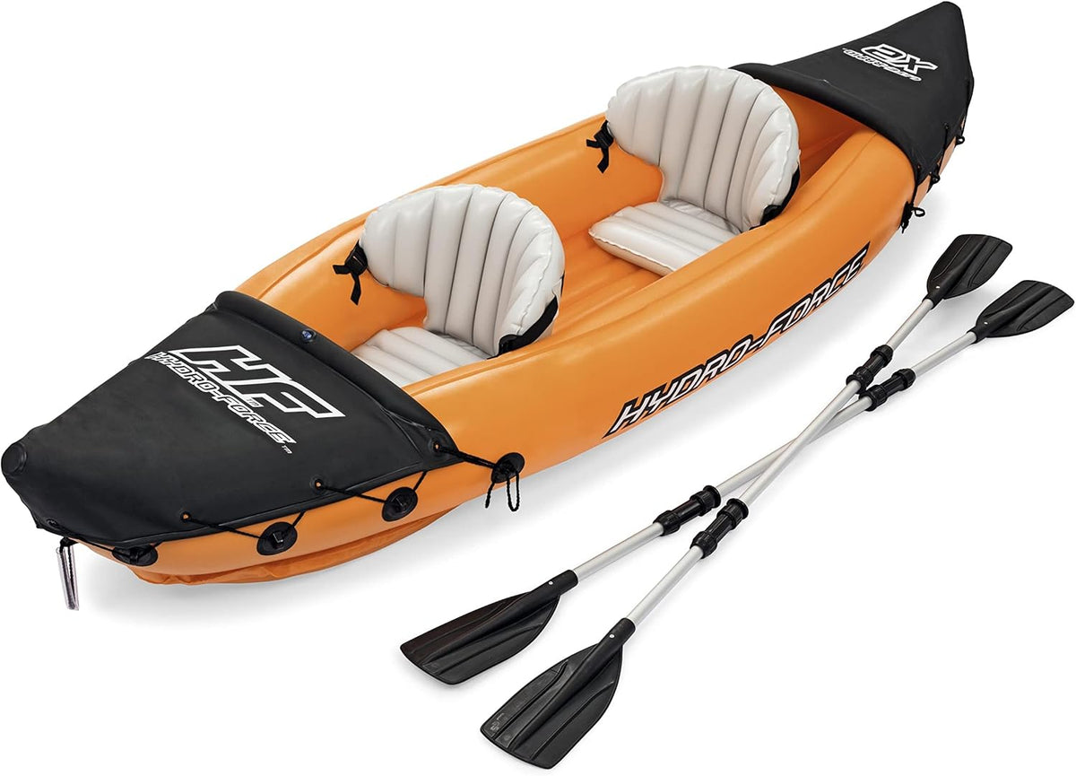 Bestway, Aufblasbare Kajaks, Grau/Orange, Kajak Hydro Force Lite Rapid X2