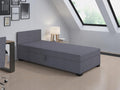 TAPCZANY24, Boxspringbett, 90x200 cm, Grau, Lola mit Schaumstoff Matratze