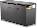 Metzler, Mülltonnenbox, 240 L, Grau, 3er in Eisenglimmer, Mülltonnenverkleidung für 3 Tonnen abschliessbar und mit