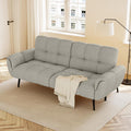 HIPIHOM, Sofa, 155x85 cm, Grau/Beige, Mit Schlaffunktion, Klapp 3 Sitzer, Schlaf, Bequemes Geeignet Für Wohnzimmer