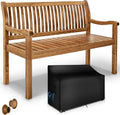tillvex, Sitzbank, 125 cm, Grau, ® Gartenbank Holz 2-3 Sitzer inkl. Abdeckung wetterfest