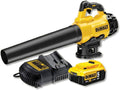 DEWALT, Laubbläser, 5.0 Ah, 18 V, Grau/Schwarz, Akk-Gebläse / (, bürstenlos, 145 km / h Luftgeschwindigkeit, geräuscharmes Design