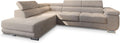 Sofa, Masseno, Beige, Wohnzimmersofa, Eck APIRO L-S mit Schlaffunktion L-Form, mit Bettkasten, Couch, Soffa, Bett