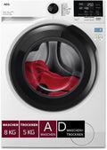 AEG, Waschtrockner, 8 kg, 5 kg, Weiss/Grau, Serie 7000, Waschen, Trocknen, LWR7AMZ48WD
