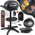 KESSER, Elektrogrill, 2400 W, Grau/Schwarz, ® 2in1 Tischgrill & Standgrill mit Deckel, Balkongrill elektrisch für draussen & drinnen