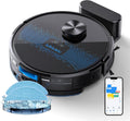 Lubluelu, Saugroboter, 55dB, Grau/Blau, Low Noise, Ultra-Slim Body, App Control, Multi-Layered Mapping, Self-Charging