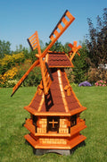 Deko-Shop-Hannusch, Windspiele, 100 cm, Rot, Windmühle kugelgelagert, wahlweise mit Solarbeleuchtung (, Höhe )