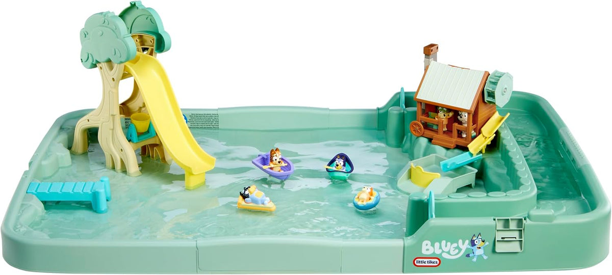 little tikes, Planschbecken, Grün, Bluey Bushland Adventure - mit 6 Zubehörteilen, Aktives Spielen mit Bluey, für Jungen und Mädchen von 2-4 Jahre