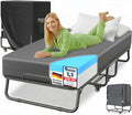 KESSER, Matratze, 200x90 cm, Grau, ® Klappbett Gästebett inkl. aus Memory-Schaum & Rollen
