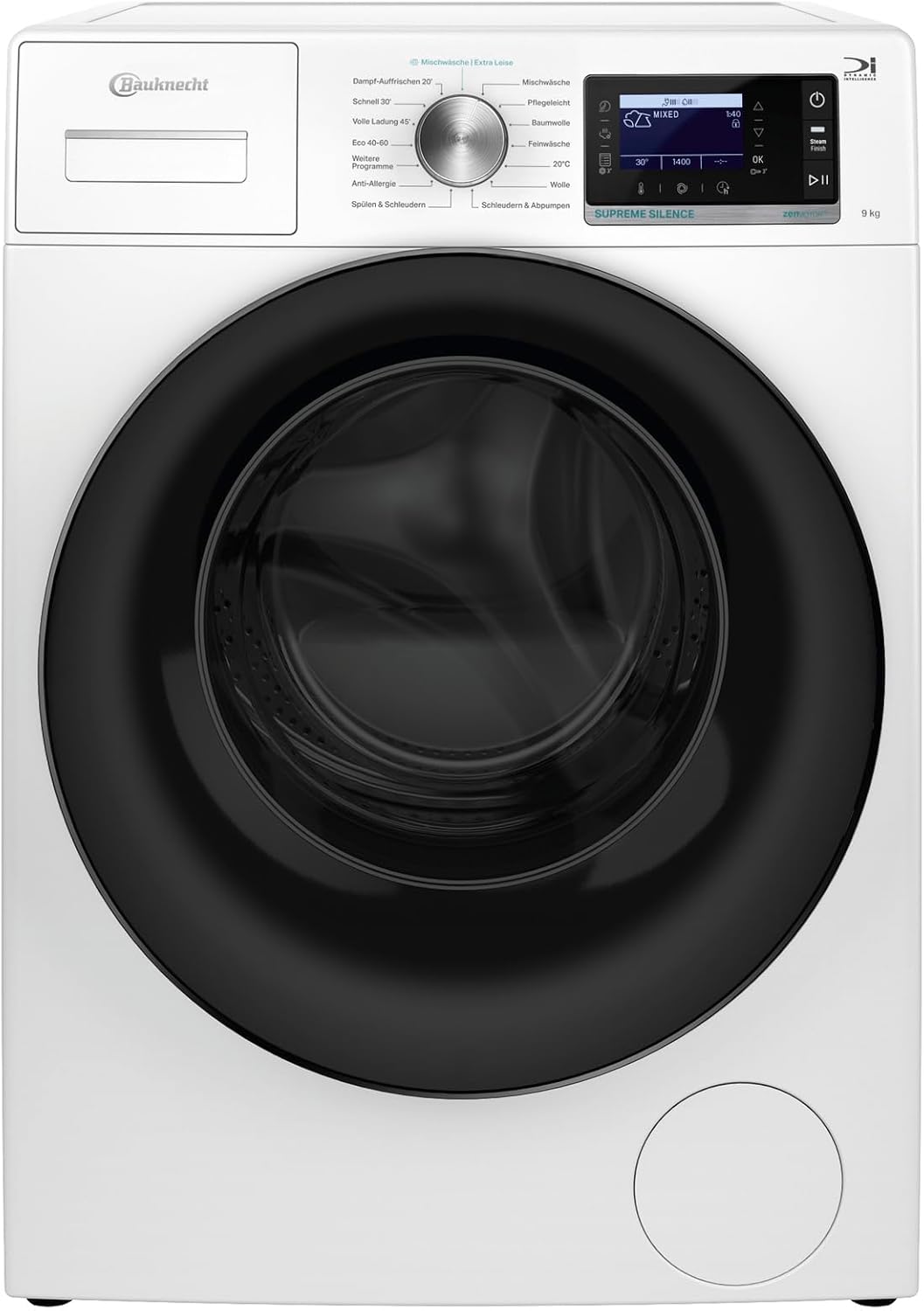 Bauknecht, Waschmaschine, 9 kg, Schwarz, B6R 98 SILENCE DE Frontlader