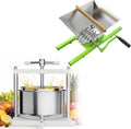 AufuN, Saft- & Zitruspressen, 12 L, 7 L, Grau/Weiss, Obstpresse Manuell Saftpresse Edelstahl Weinpresse +
