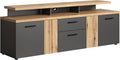 TV-Schrank, trendteam smart living, 67 cm, Anthrazit, Lowboard, TV-Lowboard Esteban · B 180 x H