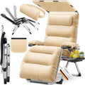KESSER, Liegen, 200 kg, Beige, ® Sonnenliege Liegestuhl, Gartenliege Wetterfest, Belastbar, Ergonomisches Polster verstellbare Rückenlehne inkl