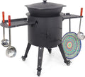 ZARENHOFF, Aussenküchen, 44 cm, 16 L, Grau, Gusseisen Kazan mit Utschak Feuerofen Ø