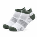 Sportsocken 35-38 aus Textil Weiß Grau Grün mit gepolsterten Zonen