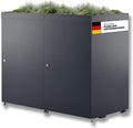 Metzler, Mülltonnenbox, 240 L, Anthrazit, 2er in mit Pflanzdach