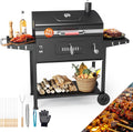 TRIUMPHKEY, Holzkohlegrill, Grau, Grillwagen Smoker XXL