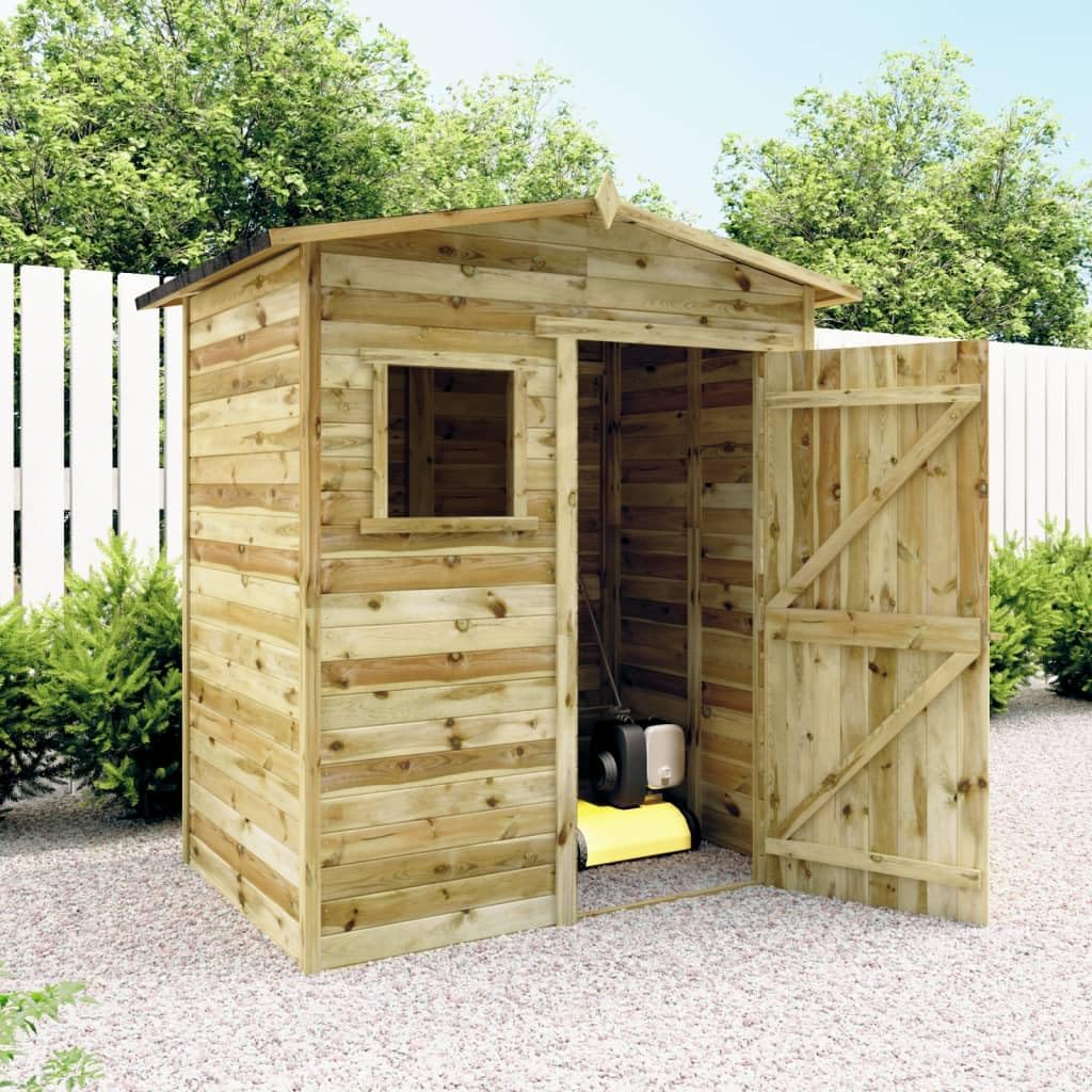 Generic, Gerätehaus, 2 m, Kiefernholz, grün imprägniert, Grün, Gartenhaus Schuppen, Tool Shed Garden Shed, Storage Shed