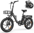 CHEEVALRY, Fahrrad, 20 Zoll, 250 W, 48 V, 20Ah, Schwarz, Bike, E Bike Klapprad Herren Damen, mit Akku 100km Reichweite