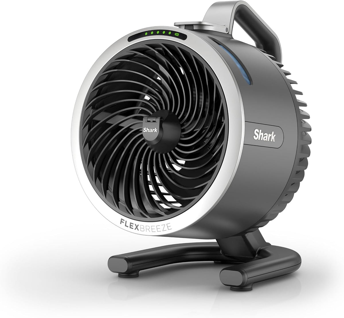 Shark, Handventilatoren, 20 m, Grau/Schwarz, FlexBreeze HydroGo tragbarer Ventilator mit Nebel innen +, bis zu Reichweite