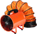 VEVOR, Ventilatoren, 79 dB, 10 m, Orange/Rot, Bauventilator 300-W-AC-Motor Baugebläse 2830 U / min