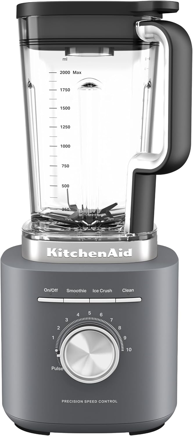 KitchenAid, Standmixer, 2 L, Schwarz, Pure Power BPA-freier Behälter Anthrazitgrau