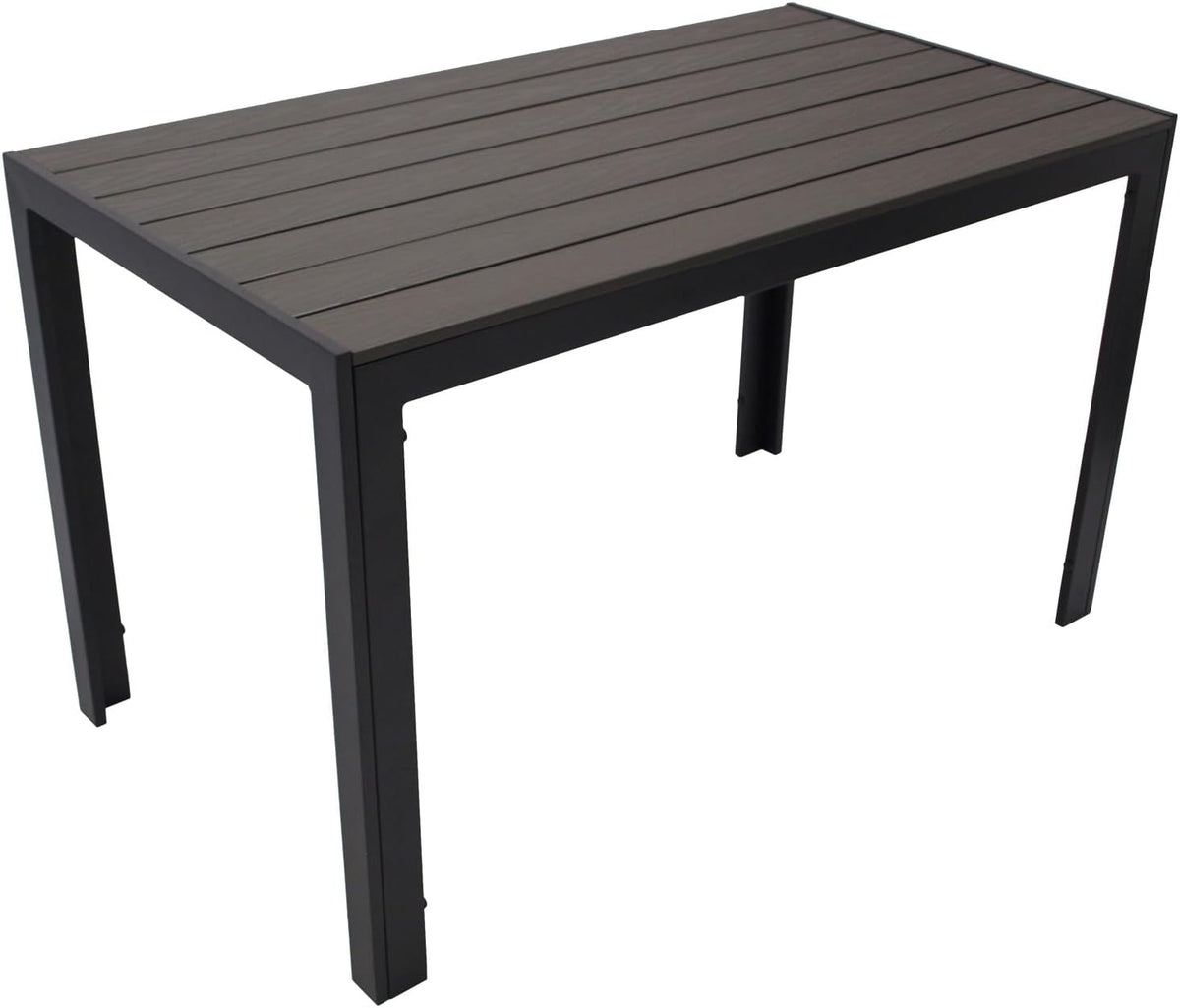 DEGAMO, Beistelltisch, 70x125 cm, Anthrazit/Dunkelgrau, Gartentisch Sorano rechteckig, Gestell Aluminium anthrazit