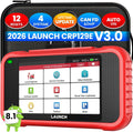 LAUNCH, OBD-II Diagnosewerkzeuge, Grau/Rot, CRP129E V3.0 OBD2 Diagnosegerät Auto, Kfz Tester, 4 Systeme: Motor