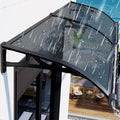 PHUSTJKL, Pavillion, 100x120 cm, Grau, Vordach für Haustür Überdachung, Haustürdach Pultvordach Pultbogenvordach aus Aluminium und