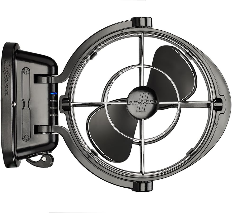 SEEKR, Bodengebläse, 17,8 cm, 24 V, Schwarz, Sirocco II, 7010CABBX, 3-Geschwindigkeit, 360 Grad Luftstrom, Direktdraht-Kardanventilator