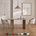 Haris Børn, Esszimmerstühle, Beige, (2er Set) mit Holz-Gestell - Bequeme Polster mit Armlehne