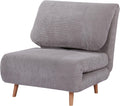 Sofa, HOMCOM, 82 x 87 x 89 cm, Hellgrau, 2 in 1 Schlafsessel Klappbar Gästebett