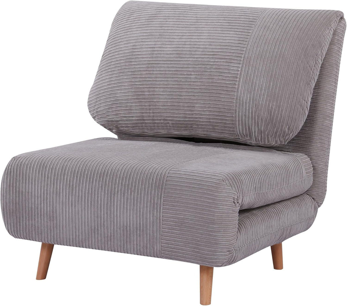Sofa, HOMCOM, 82 x 87 x 89 cm, Hellgrau, 2 in 1 Schlafsessel Klappbar Gästebett