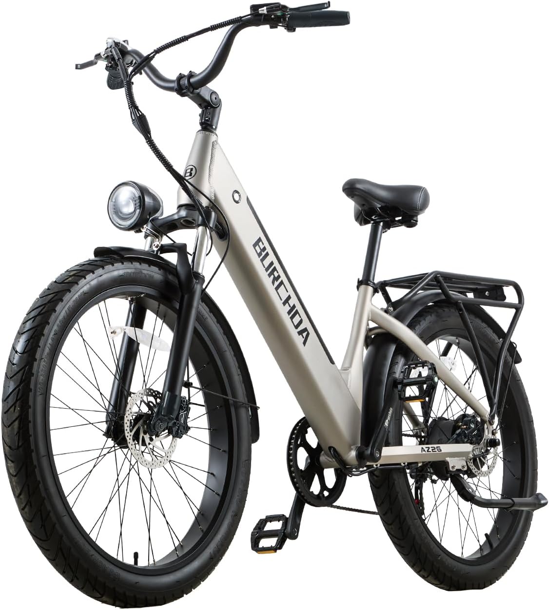 BURCHDA, Fahrrad, 960Wh, 250 W, 48 V, 20Ah, Grau/Schwarz, Bike, E Bike elektrofahrräder Herren Damen, Ebike Akku bis 120km