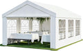 JUMMICO, Pavillon, Weiss, Partyzelt 4x6 Wasserdicht Stabil PE Plane 450 N 170 g, Party, Festival, Hochzeit