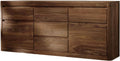 MASSIVMOEBEL24.DE, Buffetschrank, massives Sheesham gebeizt, Braun