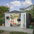 Thanaddo, Gerätehaus, 300x250x191 cm, stahlblech+verzinkt und lackiert+Aluminiumlegierung, Schwarz