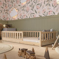 Crazy Pine, Kleinkindbetten, 100x200 cm, Natur, Montessori Kinderbett Basic - Bodenbett
