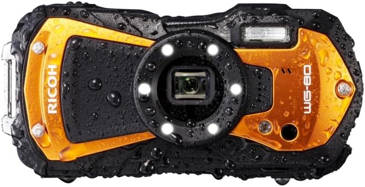 Ricoh, Kompaktkamera, Orange, WG-80 wasserdichte Digitalkamera - stosssicher frostsicher