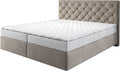 DELIFE, Boxspringbett, 180x200 cm, Beige, Dream-Great Mikrofaser mit Matratze
