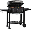 BBQ-Toro, Holzkohlegrill, Schwarz, Holzkohle Grillwagen mit höhenverstellbarer Kohleschale