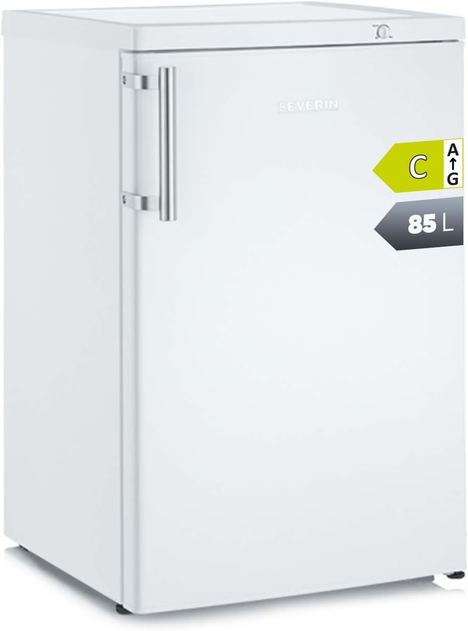 SEVERIN, Kühlschrank, 38 dB, 85 L, Weiss, Tischgefrierschrank mit 4 * Gefrierfach, Gefrierbox mit drei Gefrierschubladen